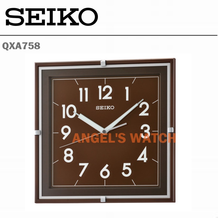 JAM DINDING SEIKO QXA758 WOODEN CLOCK SWEEP MOVEMENT