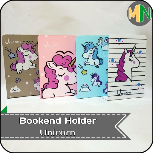 

Pembatas Buku Besi Bookend Holder Book Stand Unicorn