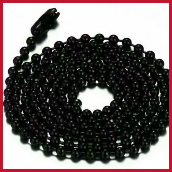 Pria-Kalung- Kalung Pria Biji Lada Hitam Titanium Stainlees Steel 316L -Kalung-Pria.