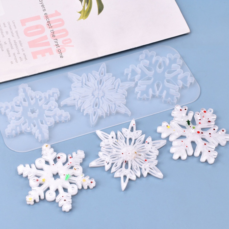 Siy Cetakan Resin Bentuk Snowflake Bahan Silikon Untuk Kerajinan Tangan Diy