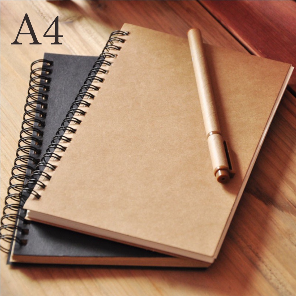 Notebook A4 Buku / Sketchbook - Buku catatan Notes Book Diary spiral Buku Agenda