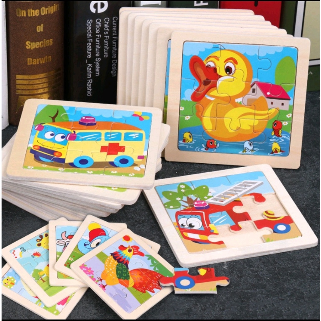 Mainan Edukasi Puzzle Kayu Hewan Mainan Edukasi Jigsaw Puzzle Anak Mainan Edukasi Anak Belajar