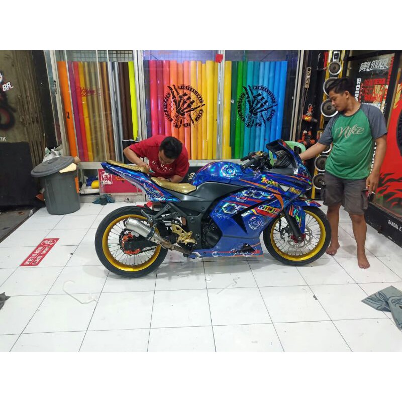 Grastis Request Design Decal Sticker Full Body Ninja 250 Fi Bahan Orajet Terbaik Berkualitas Term Shopee Indonesia