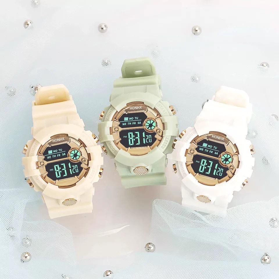 JAM TANGAN PRIA WANITA DIGITAL RUBBER SPORT BULAT LED GROSIR MURAH COUPLE ANAK REMAJA IMPORT GK028 / C4/C5-3