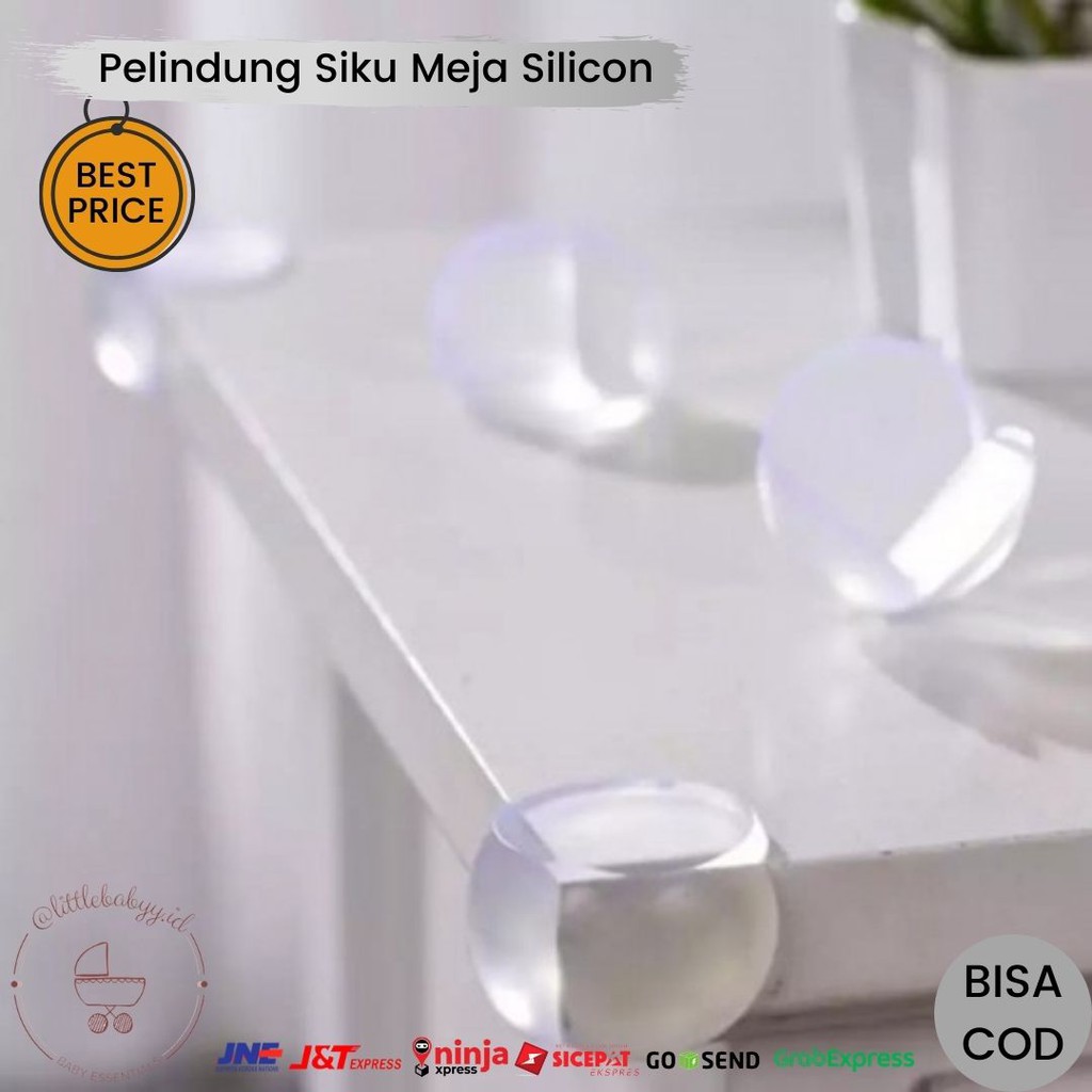 Pelindung Siku Meja Silikon | Karet untuk Melindungi Sudut Meja | Silikon Pelindung Sudut Meja