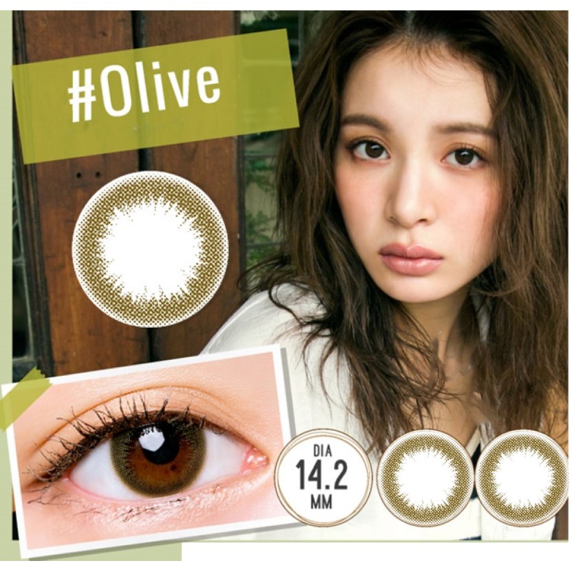 Softlens EOS Isaac - Warna Caramel Brown and Olive Green - Minus Tinggi