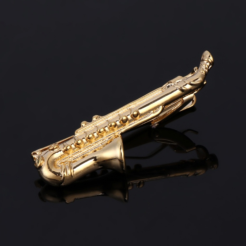 Siy Klip Jepit Dasi Pria Desain Saxophone Kreatif Untuk Hadiah Pernikahan