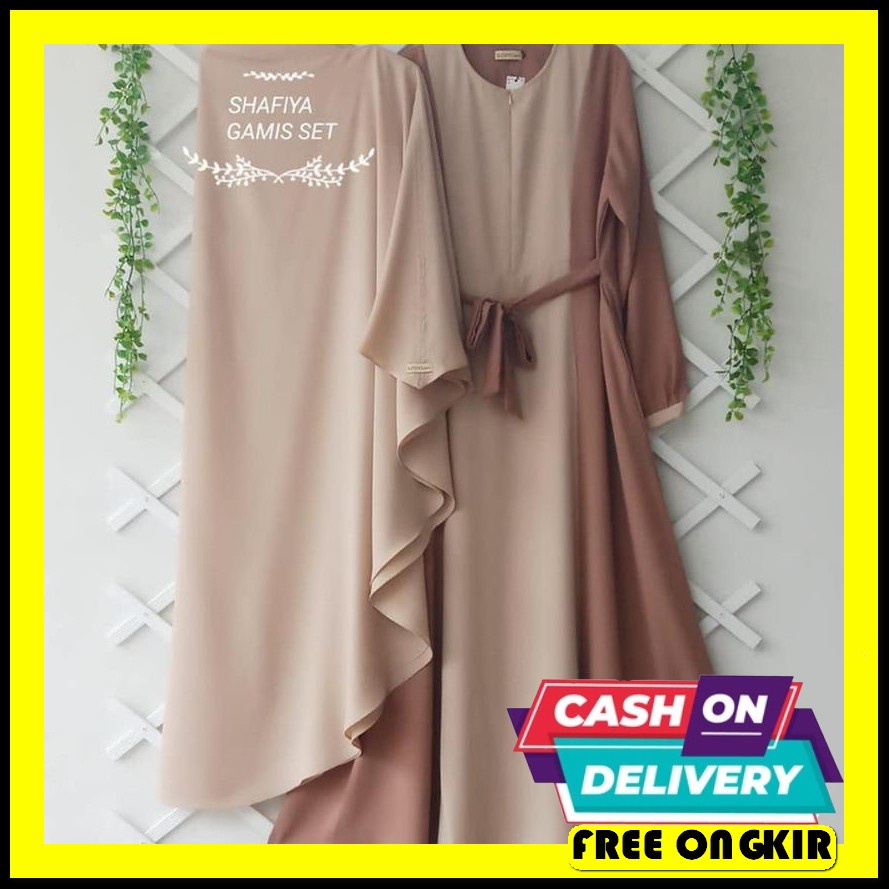 Gamis Lebaran Terbaru 2022 Dress Pesta Natal India Elegan Mewah Casual Gamis Syari Shafiya Syar'I B