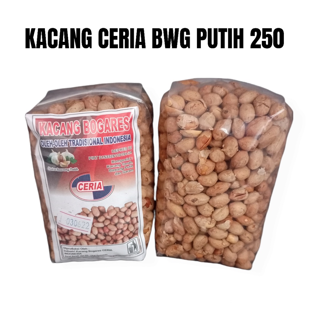 

Kacang Bogares Ceria Bawang Putih 250 gram