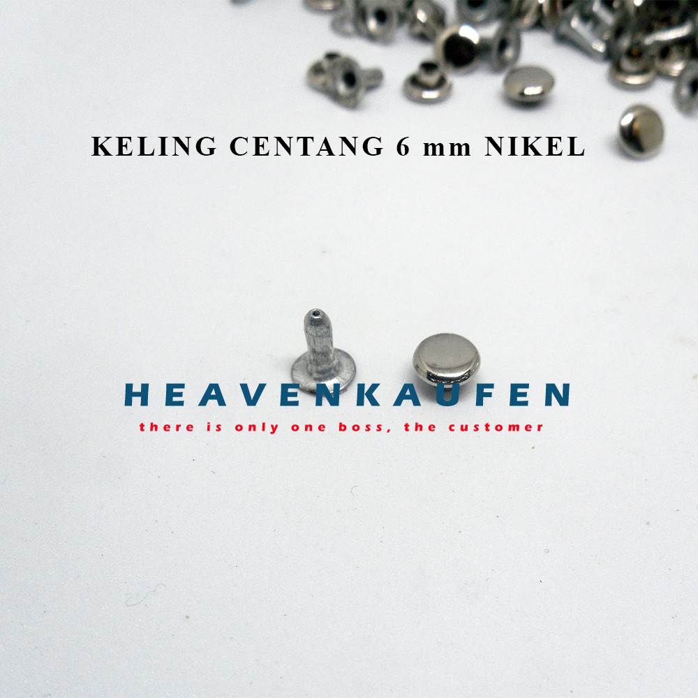 Paku Keling Centang Nikel 6 mm Harga Per Pack isi 50 Pasang