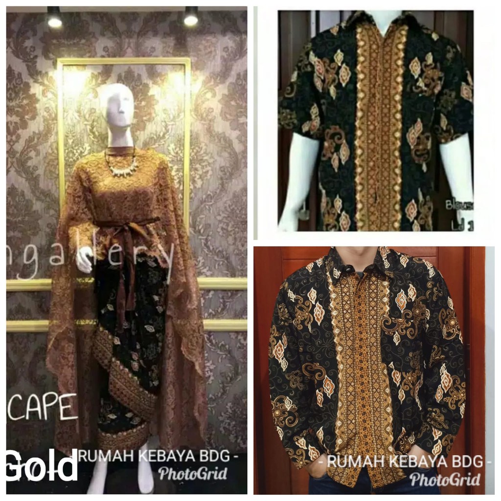 COUPLE LONG CAPE BRUKAT/KEBAYA COUPLE/BAJU KONDANGAN/BAJU BATIK COUPLE RUMAH KEBAYA BANDUNG RUMAH SONGKET BANDUNG