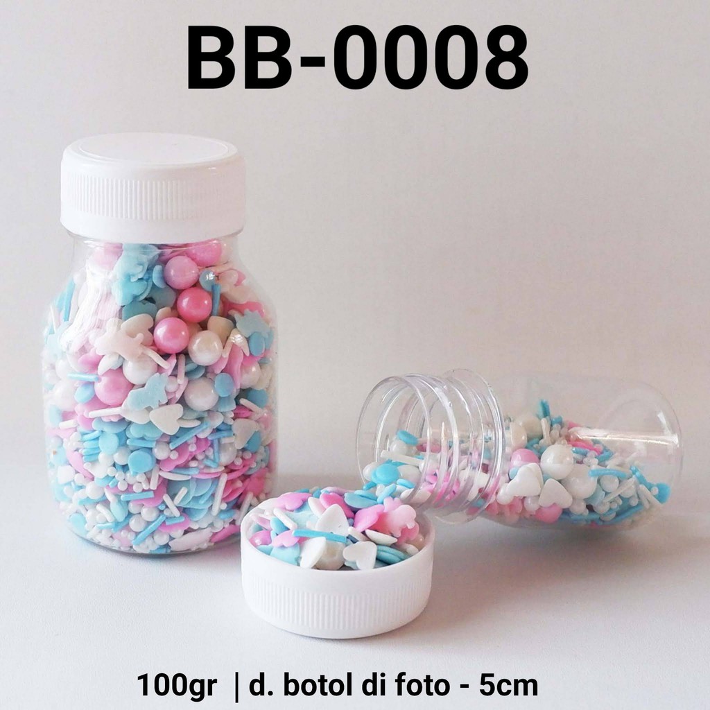 

BB-0008 Sprinkles sprinkle sprinkel 100gr 100 gram mutiara pink biru yamama baking grosir murah sprinkles cake dekorasi mutiara trimit decoration story sprinklestory sprinklesstory sprinkle story yamama baking