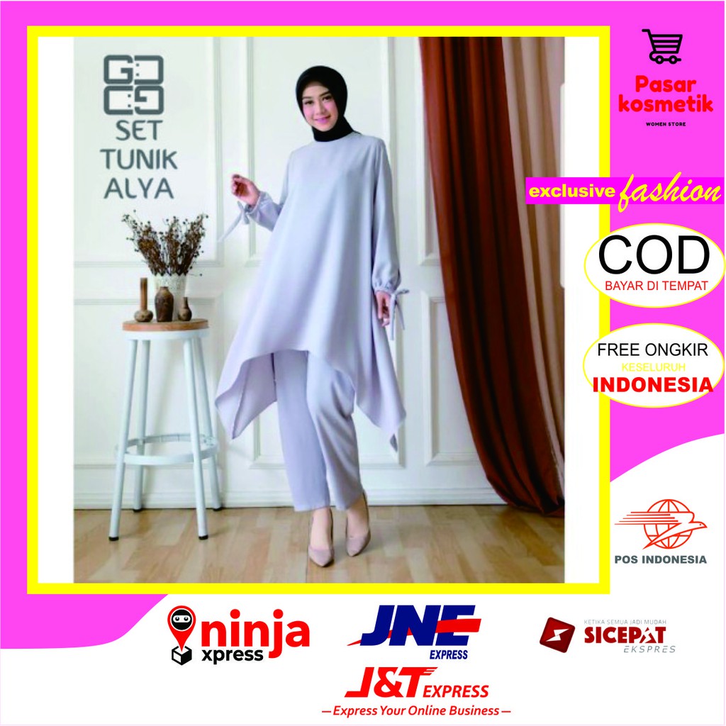 baju setelan syari wanita baju tunik wanita baju tunik wanita setelan atasan baju wanita murah HA