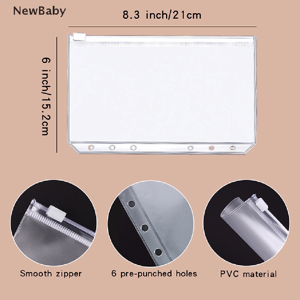 Newbaby 1 Set Amplop Binder Ukuran A6 Untuk Agenda