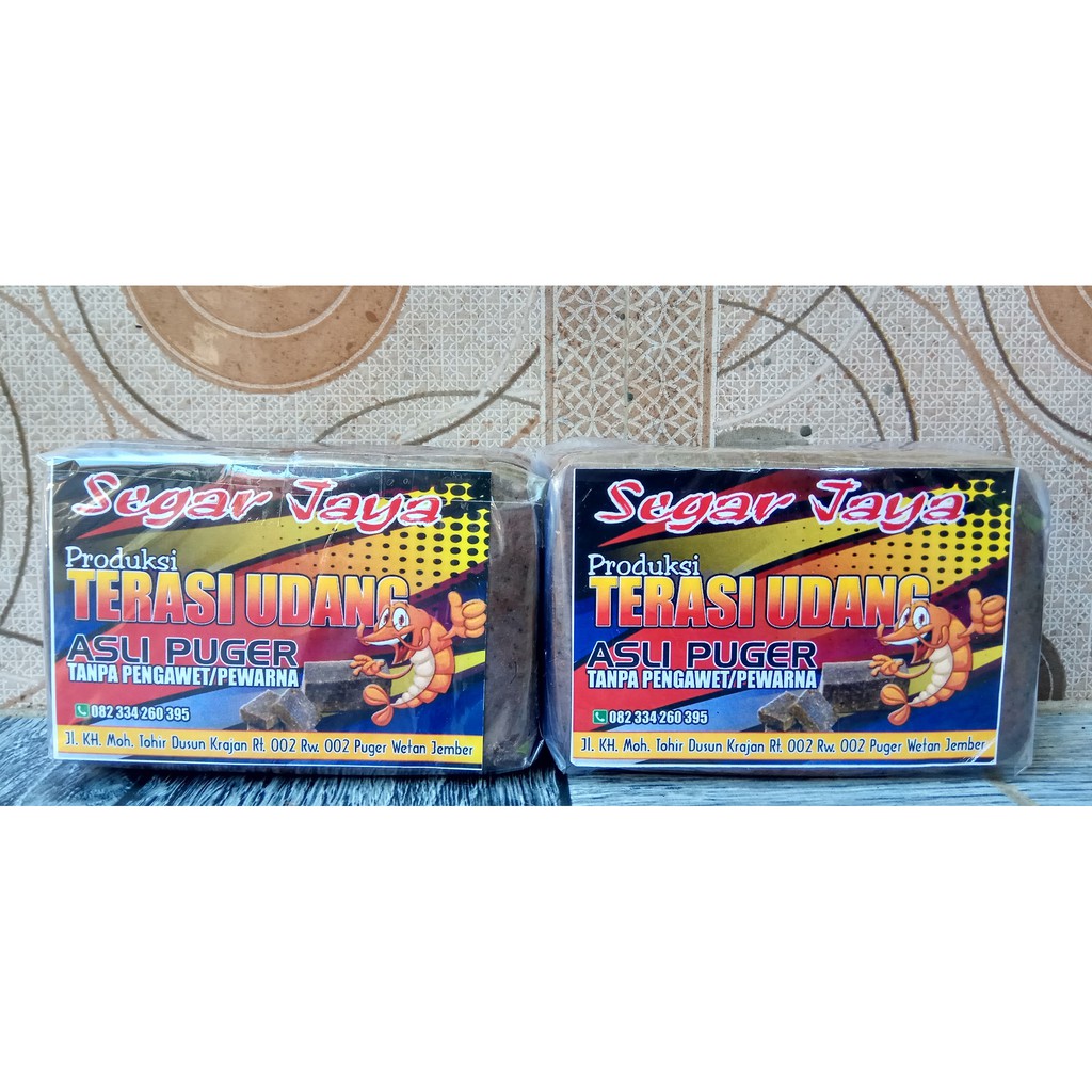 

TERASI UDANG KHAS PUGER JEMBER PRODUKSI SEGAR JAYA BERAT 500 Gram