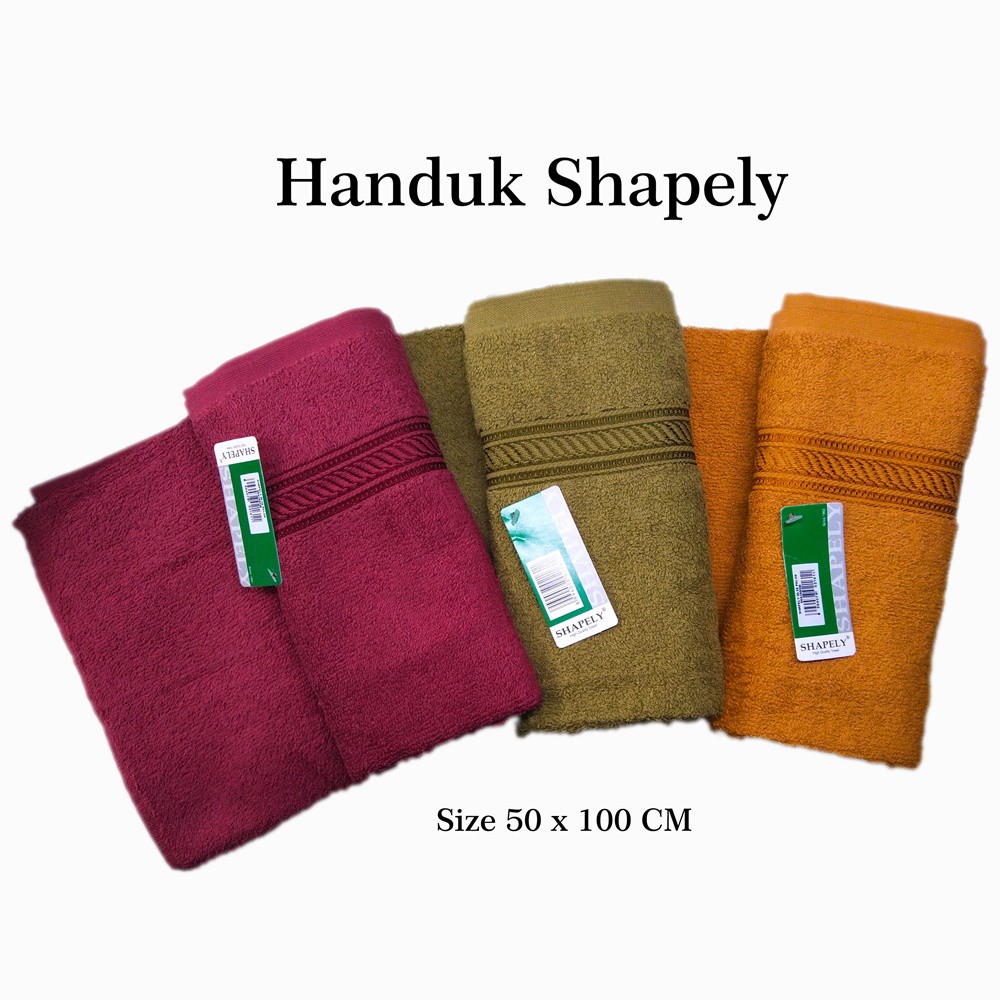 Handuk Shapely 50 x 100 cm polos - Random Colour