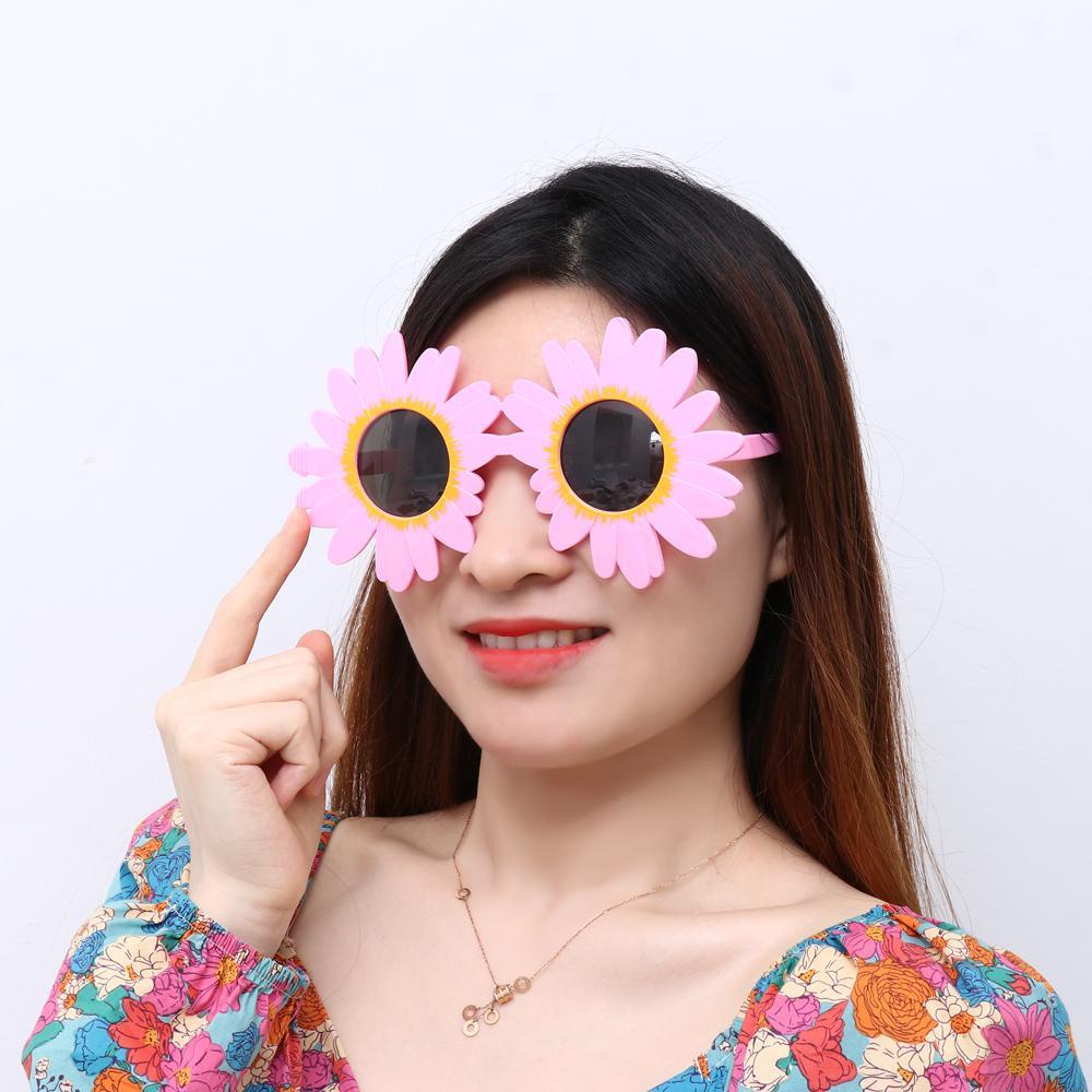 Preva Kacamata Hitam Sun Flower Kue Hias Properti Selfie Lucu