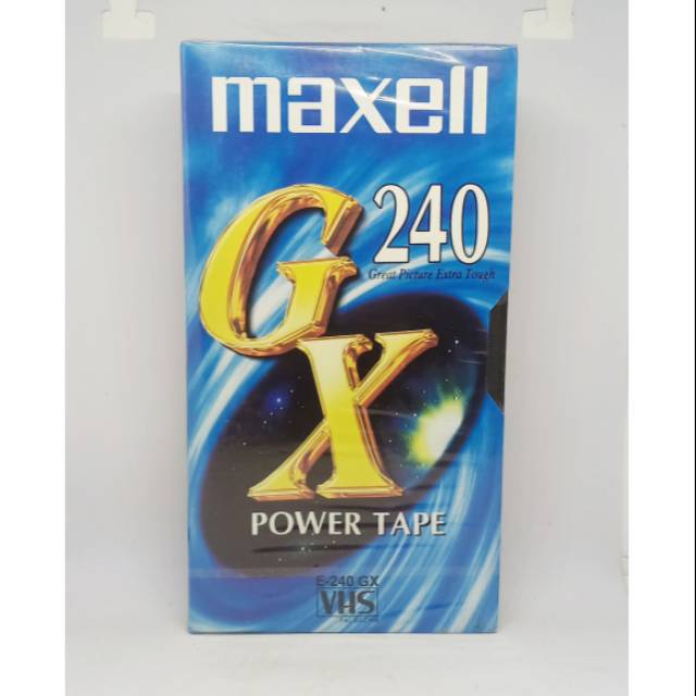 Dijual kaset video VHS kosong MAXELL GX E-240. Durasi 240 menit