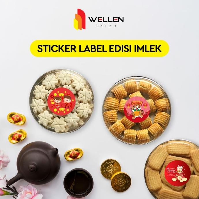 

Sticker Bulat Label Stoples Hampers Imlek / Stiker Toples Parcel CNY