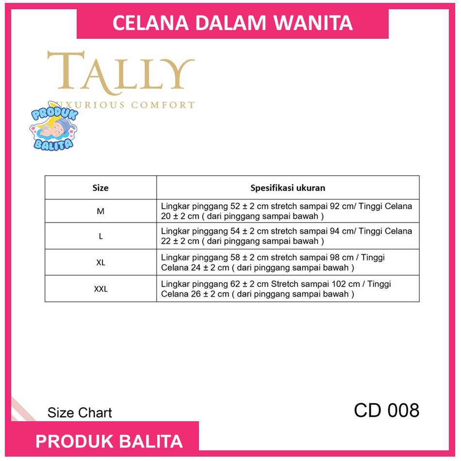 Celana Dalam Seamless Tanpa Jahitan Anti Nyeplak Tally CD 008