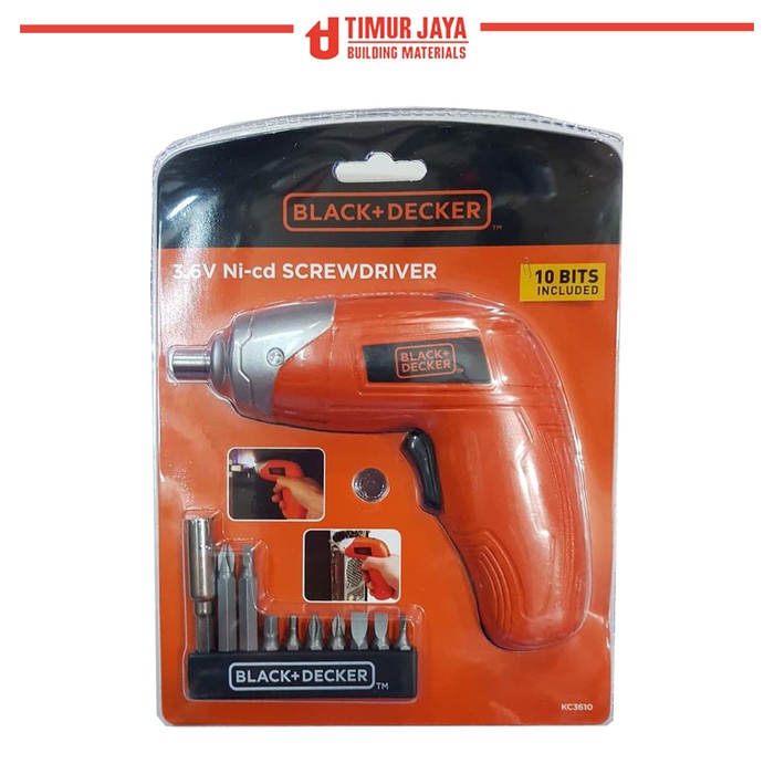 BLACK DECKER Cordless Screwdriver Mesin Obeng Bor 3.6 v