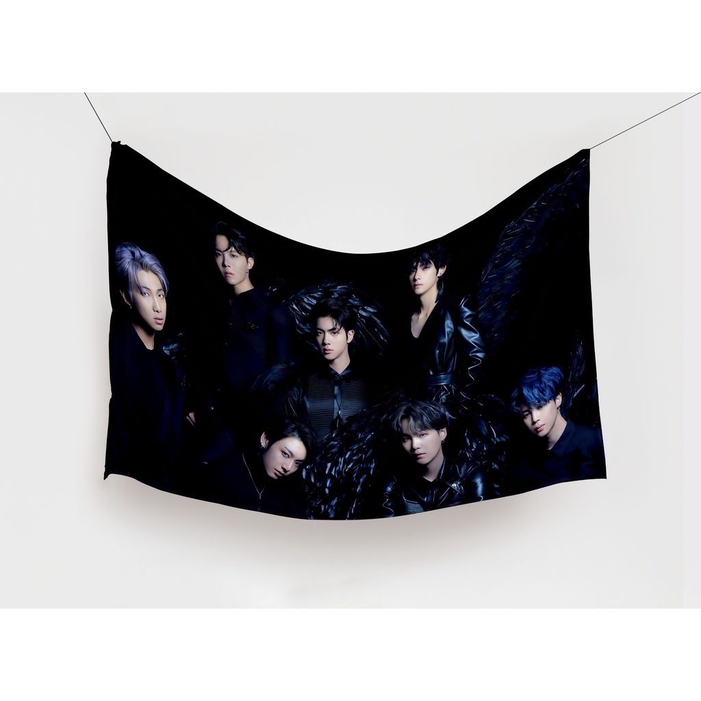 BENDERA KPOP ALL MEMBER Poster Kain Tapestry Wall Decor Aesthetic