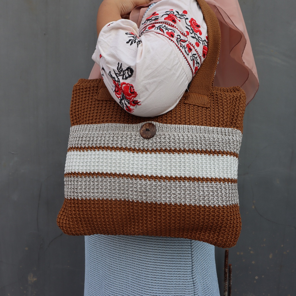 tas wanita tas selempang tas rajut wanita millenial wanita polos tas bahu wanita tas cewek besar uku
