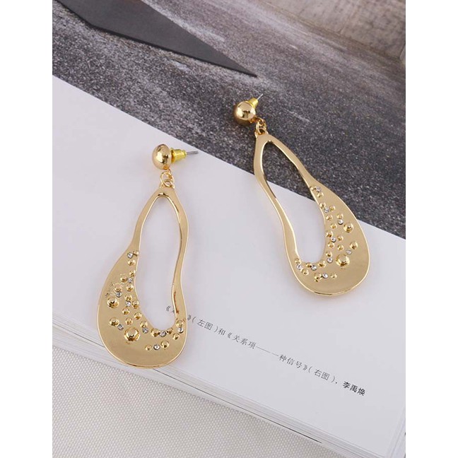 LRC Anting Tusuk Fashion Gold Alloy Earrings F69828