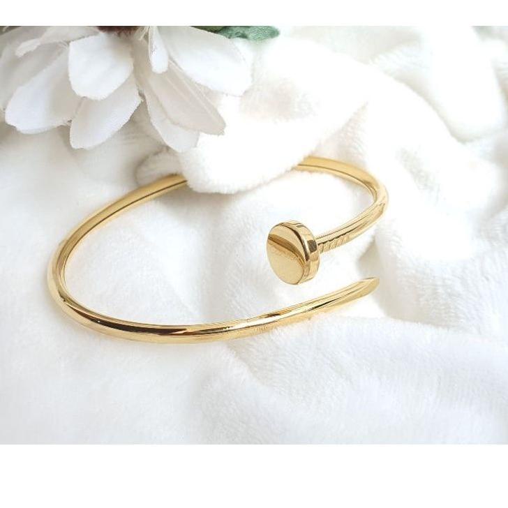 Serbuuuu.. Gelang Bangle  Paku CT Lentur | Elastis  Titanium Anti Karat