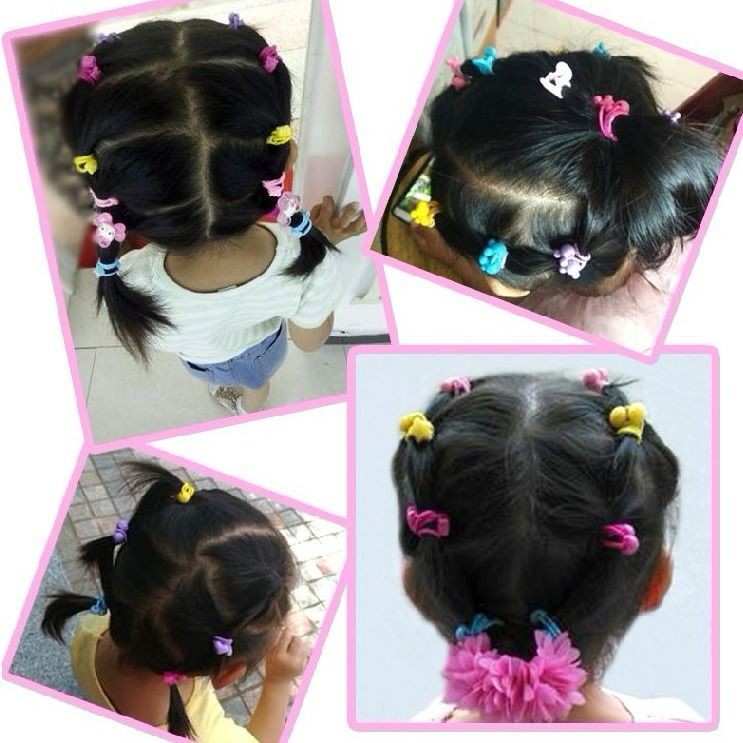 JOS0017 Karet Kunciran Ikat Rambut Anak Anak Motif Pita isi 50pcs