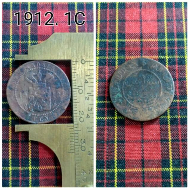 Koin 1912. 1C Nederlandsch Indie