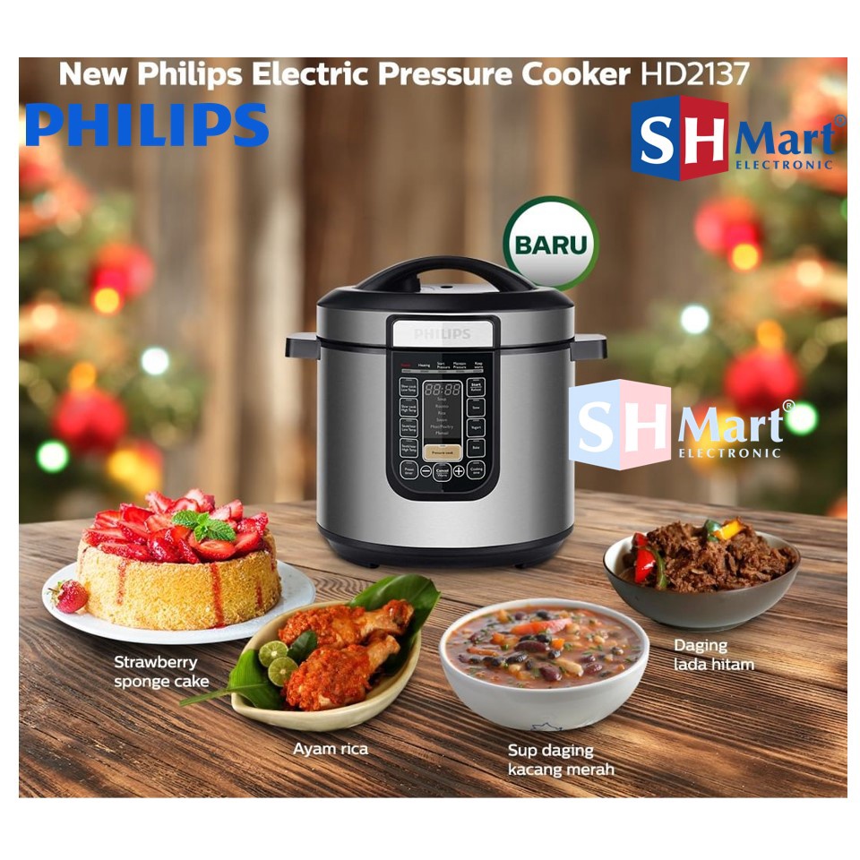 PHILIPS ALL IN ONE Electric Pressure Cooker  PRESTO HD2137/30 HD2137 HD 2137 (KHUSUS MEDAN)