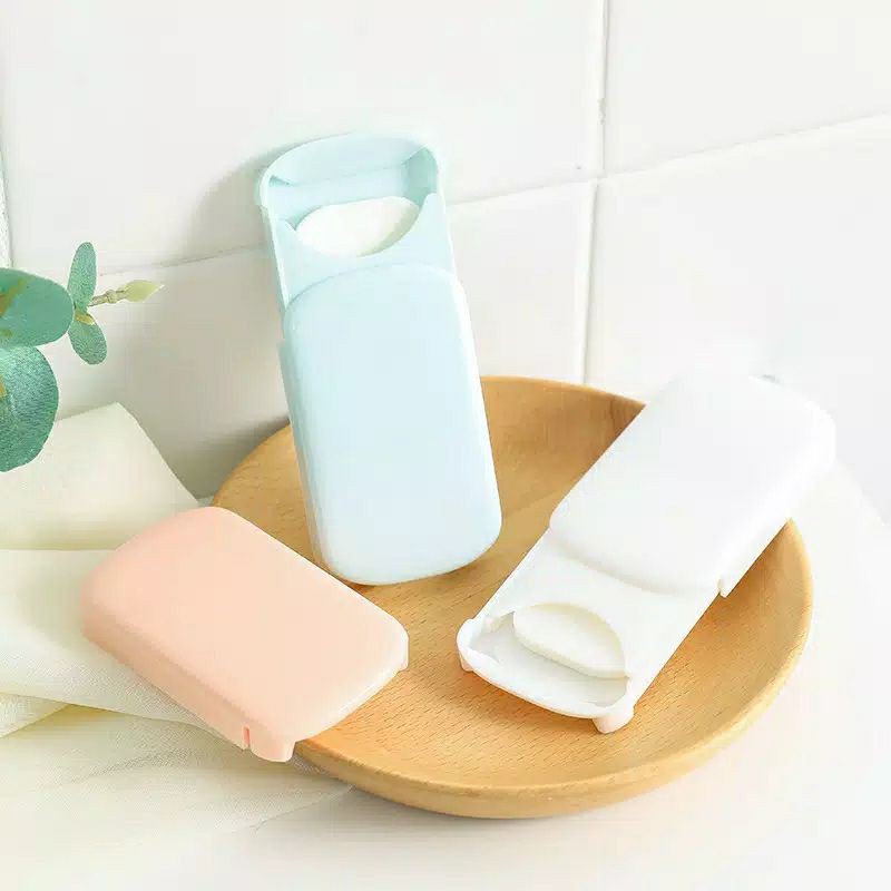 Sabun Kertas Mini Wangi Disinfectant Toilet Paper Soap Slide Unik Portable Travel Praktis New Normal