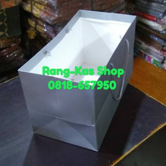 

(TERLARIS) Paperbag Kue Bolu Silver Duplex Laminating Doff