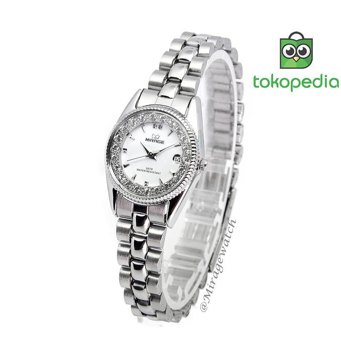 Jam tangan Mirage Wanita Original RX 1580 L SIlver pP