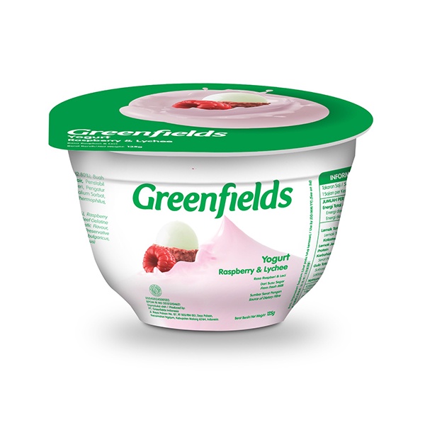 

GREENFIELDS YOGURT RASPBERRY LYCHEE 125 GR SURABAYA