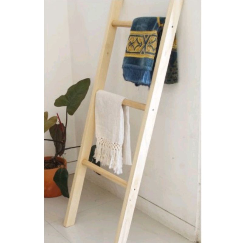 rak gantung rak handuk rak kayu tangga kayu