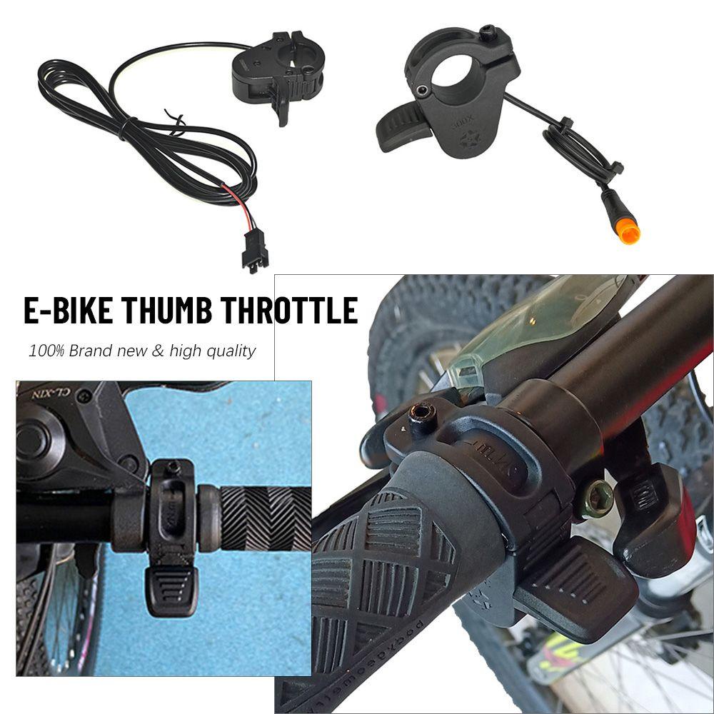 Nanas E-bike Thumb Throttle Kiri Kanan Cepat Bongkar Pasang 24V~72V Pengatur Kecepatan