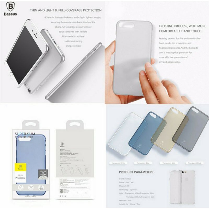 PROMO Baseus Super Slim Case Iphone 7 4.7" Stylish Choice