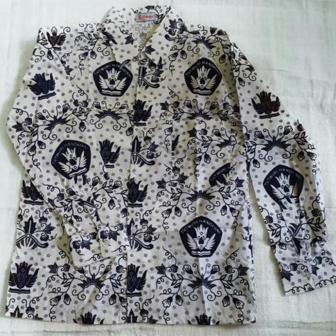 BISA COD SERAGAM BATIK SD BIRU LENGAN PANJANG