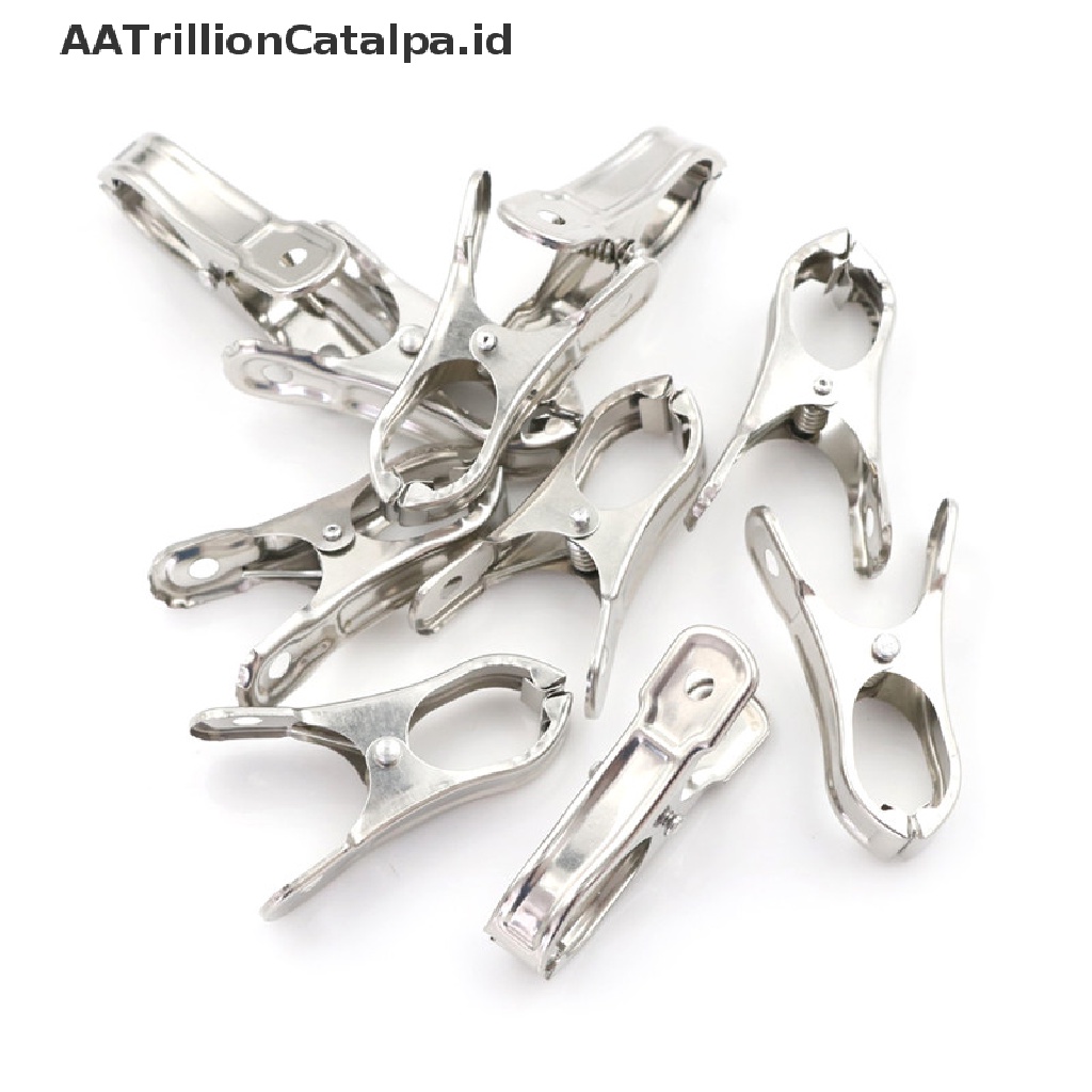 10 Pcs Klip Penjepit Kertas Foto Bahan Stainless Steel