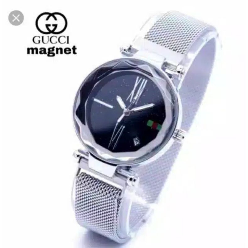 (Grosir)Jam Tangan Wanita Fashion Tanggal Aktif Strap Magnet(Terima Cod)