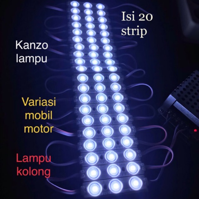 Kanzo / MZ-6  LED Modur led 12v 3mata 3w 3watt  / variasi mobil motor super teran