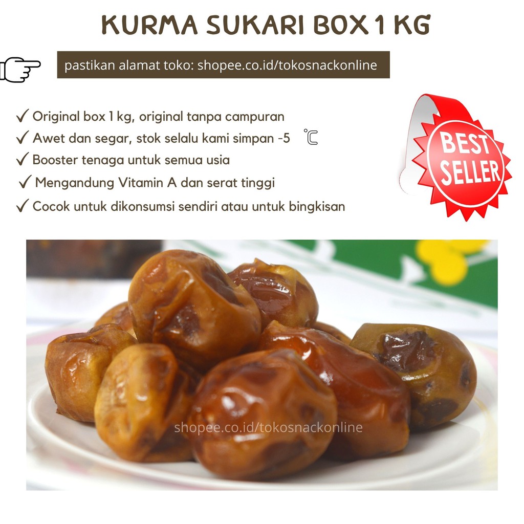 Kurma Sukari Al Qassim 1kg Premium Dan Eksklusif Indonesia