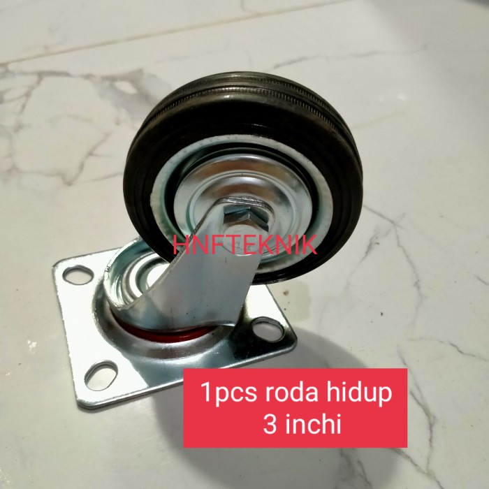 Roda karet 3 inchi hidup roda etalase 3 inchi