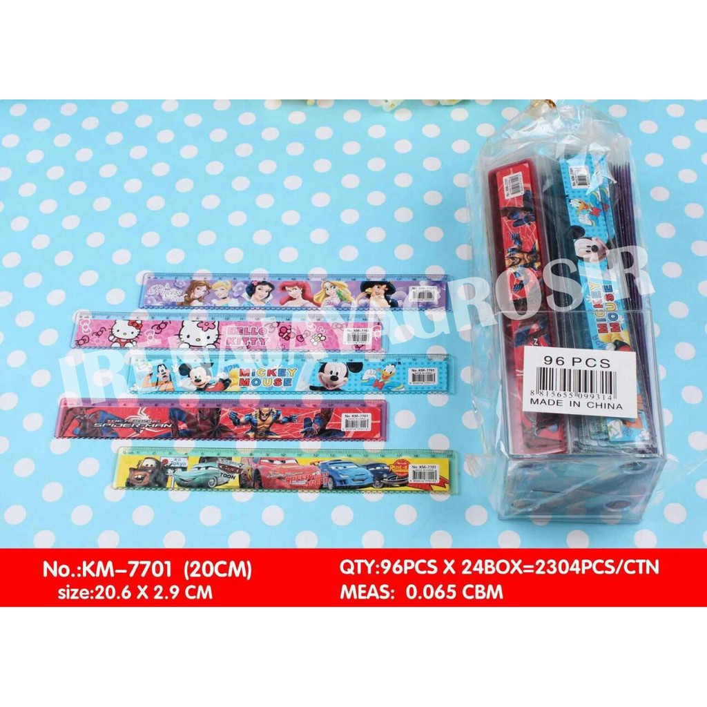 

1 PAK PENGGARIS ISI 96 PCS 20 CM RULER LUCU KARTUN DISNEY MURAH