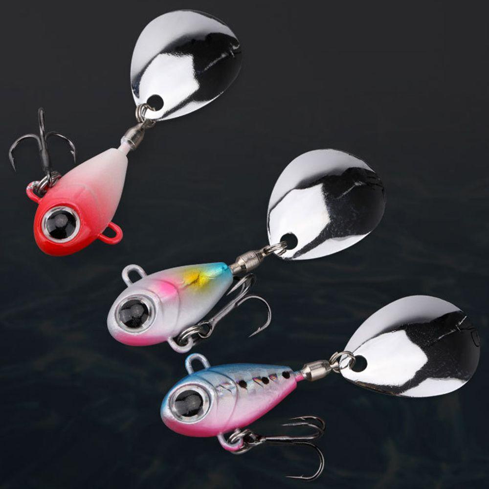 Preva Umpan Pancing Metal Spinner Tackle 10.5g/30mm Sendok Metal Rotate Sequin Treble Hook