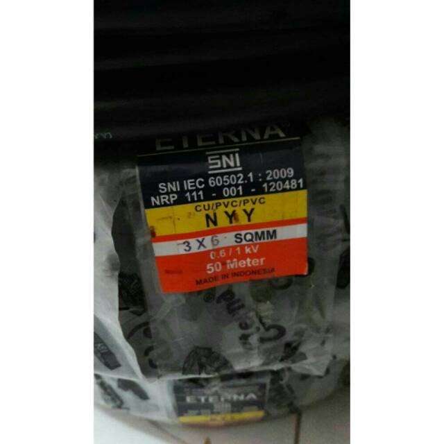 KABEL ETERNA NYY 3X6 50 METER