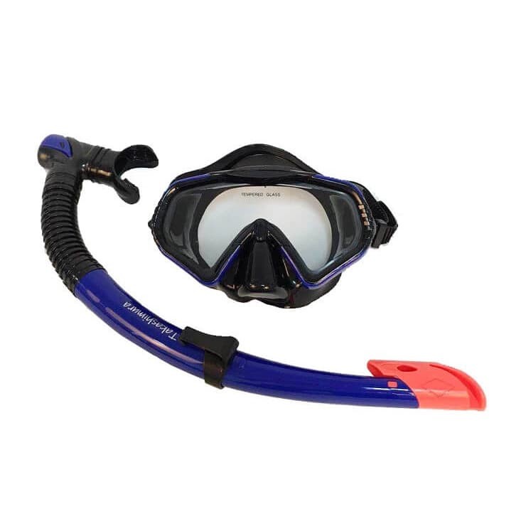 Combo Set Snorkeling Mask Snorkel Kacamata Selam Snorkling Takashimura