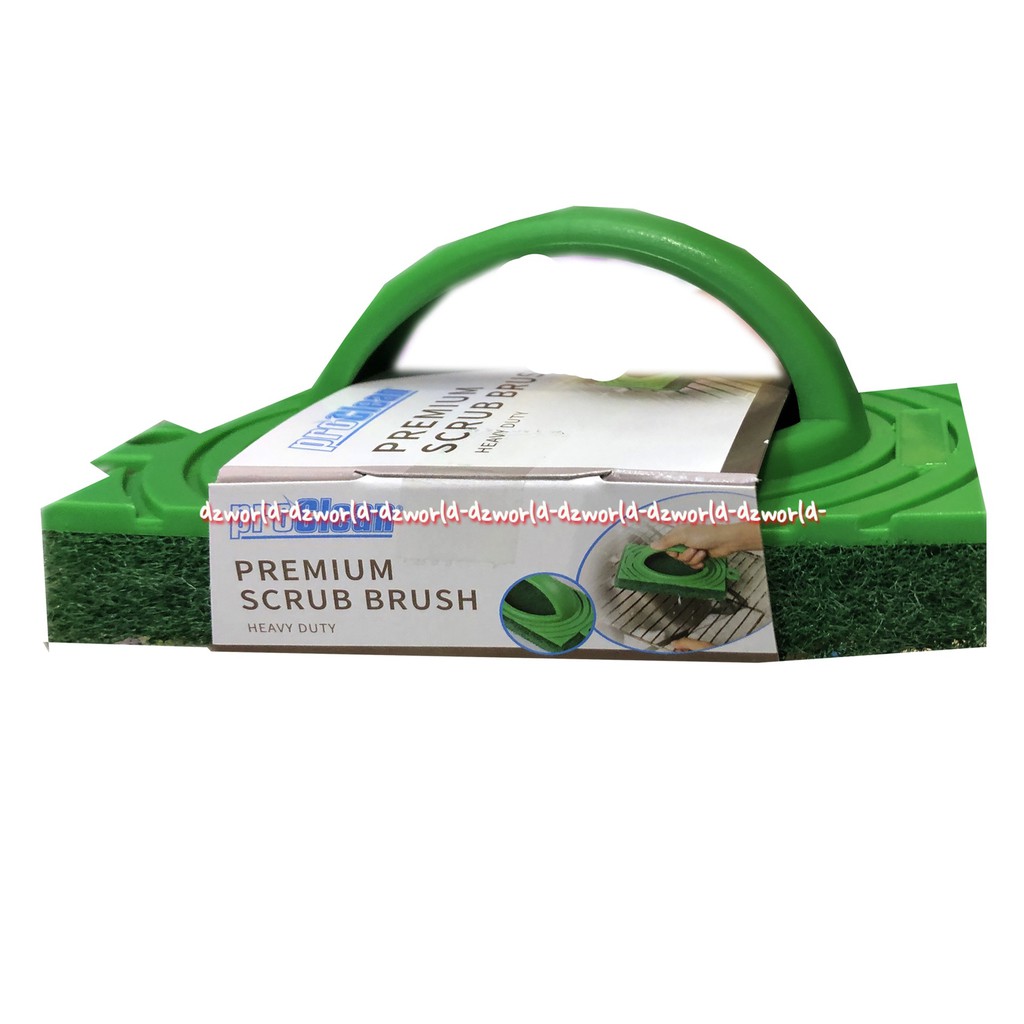 Proclean Premium Scrub Brush Heavy Duty Sikat Sponge Pembersih Pro Clean Dengan Pegangan Tangkai